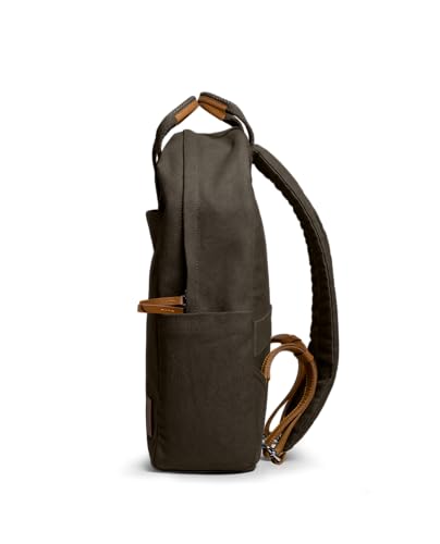 Image of DailyObjects Field Daypack Casual backpack fits upto 14 inch inch laptop with Luggage Sleeve| Unisex Travel Backpack | Made of Durable Canvas Material | Zippered Compartments with Pockets