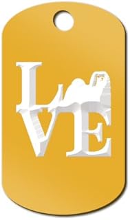 Mister Petlife Love Maltese Engraved Keychain/GI Tag Park Gold