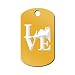 Mister Petlife Love Maltese Engraved Keychain/GI Tag Park Gold