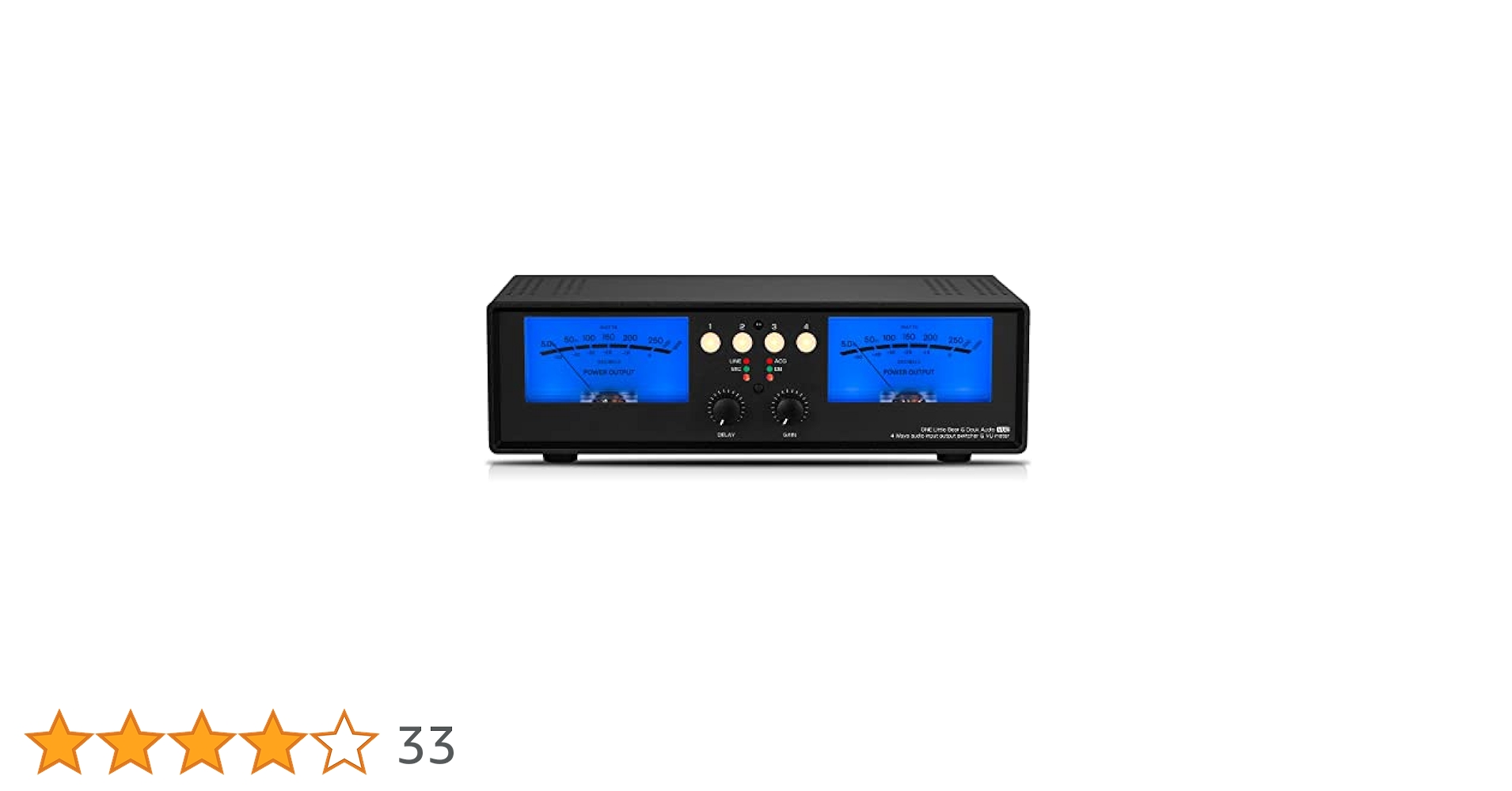 Douk Audio VU2 MIC & Line Dual VU Meter, Analog Sound Level