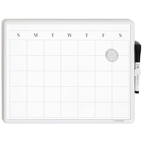 U Brands Contempo Magnetic Calendar Dry Erase Board Cover