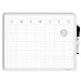 U Brands Contempo Magnetic Monthly Calendar Dry Erase Board, 14 x 11 Inches, White Frame (260U00-04)