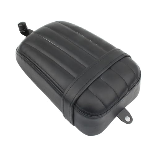 Selle passager arrière noire avec coussinet de moto pour voyager à deux en Street Bob