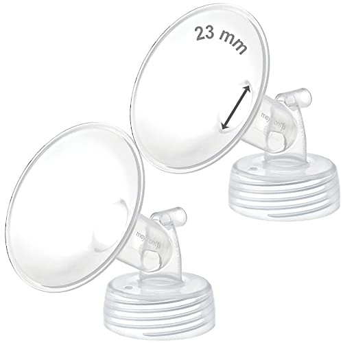 Image of Maymom Wide Neck Pump Part for Spectra S1/S2 Pumps; Incl Wide Mouth Flange; Not Original Spectra Flange; Replaces Spectra Shield (23 mm Two Flanges)