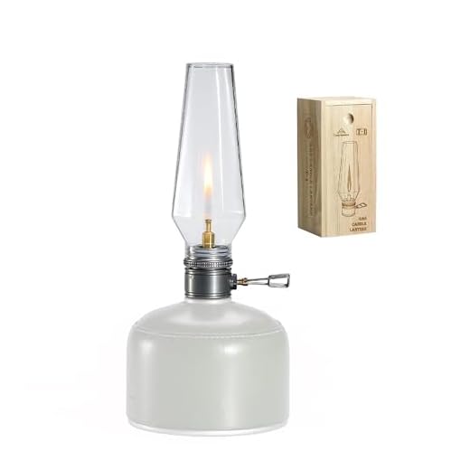 CAMPINGMOON Camping Gas Lantern with Wooden Lantern Case T-1
