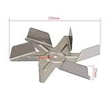 Oven fan blade metal fan blade replacement stove cooking fan blade motor impeller fan (150x6x22mm) - Image 2