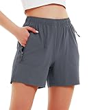 Nomolen Women's 5" Hiking Cargo Shorts Quick Dry Lightweight Athletic Outdoor Shorts for Workout wit