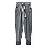 Men's Sports Pants Solid Color Simple Style Sports Pants Battleship Gray XXL
