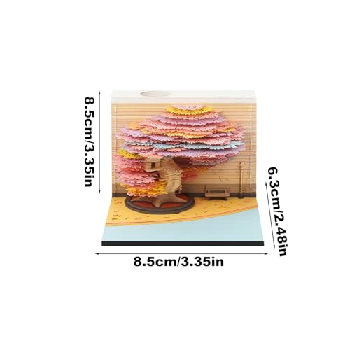 Calendrier 3D 2026 bloc-notes décoration table école et bureau