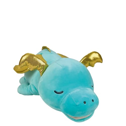 Nemu Nemu Animals 6292876 Plüschtier, Drache Dragold, Kuscheltier, extra weich und kuschelig, Stofftier, Designed in Japan, Kuschelkissen, Größe XXL, 66 cm