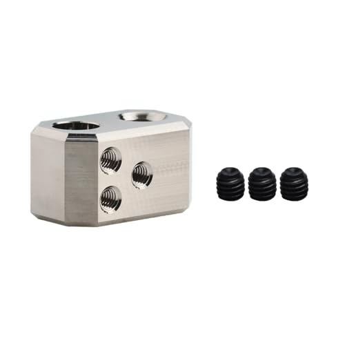 POLISI3D 500℃ überzogener Kupfer Heizblock Hochtemperatur Heizblock Kompatibel mit Prusa I3 MK4 MK3.9 XL Projekt Nextruder Hotend Heizblock 3D Drucker Zubehör Teile