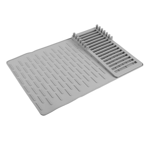 Alfombrilla de secado de platos de silicona para cocina BESTYASH portátil y compacta 2