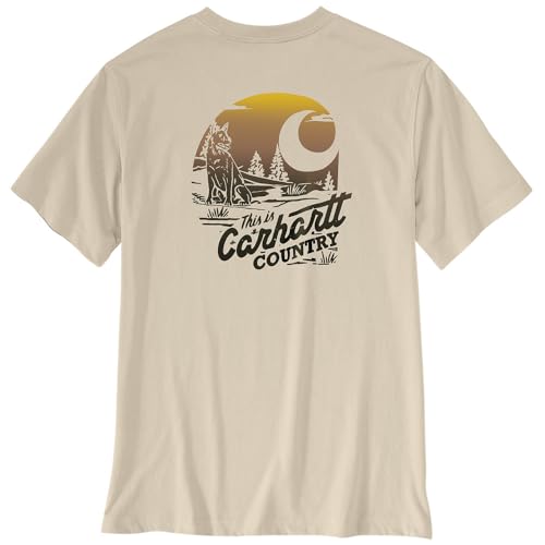 Carhartt Men's Irvine Relaxed Country T-Shirt, Oat Milk, Large