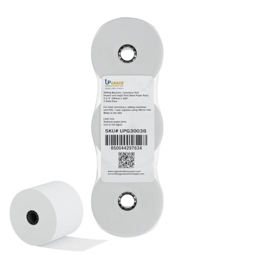 Upgrade Adding Machine Tape 2 1/4 x 150 ft, 3-Pack, Made in USA