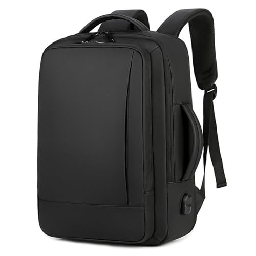 Mochila para portátil de Viaje, Mochila para portátil de 15,6, para Trabajo y Negocios con Puerto de Carga USB, computadora universitaria Resistente al Agua para Bolsa,Negro