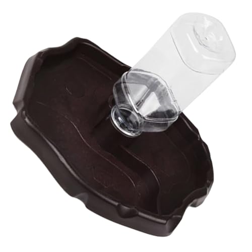 CVUTOVO 爬虫類用自動給水器 食べやすいフードボウル プラスチック製 トカゲ カメ リクガメ対応 餌皿として安定設置可能