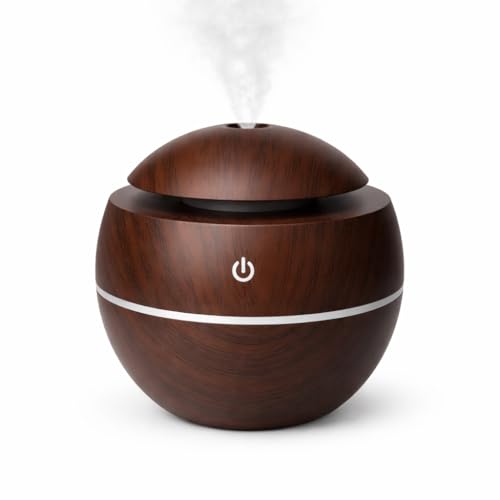 Image of 300 ml Essential Oil Diffuser for Home - Ultrasonic Aroma Diffuser for Home Electric with LED Light & Upto 16 Hrs Mist