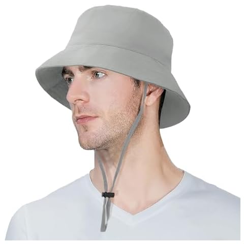 DOCILA Foldable Outdoor Bucket Hat with Chin Strap Cover