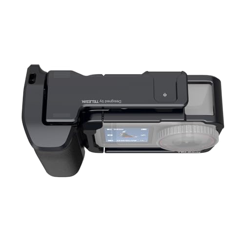 Image of TELESIN Metal Aluminum Alloy Street Grip Kit for DJI Osmo Action 6 | Camera Grip Handle with Ultra-Light Cage | Patented Seesaw Shutter Button | Ergonomic Holder Set