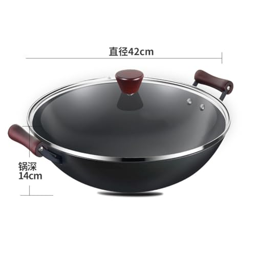 Iron Frying Pan with Deep Round Bottom - Uncoated for Gas Use - Sturdy and Stable Design - Image 4
