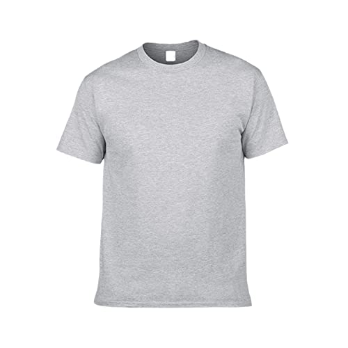 T-shirt en coton gris pour homme M à manches courtes parfait pour l'été frais