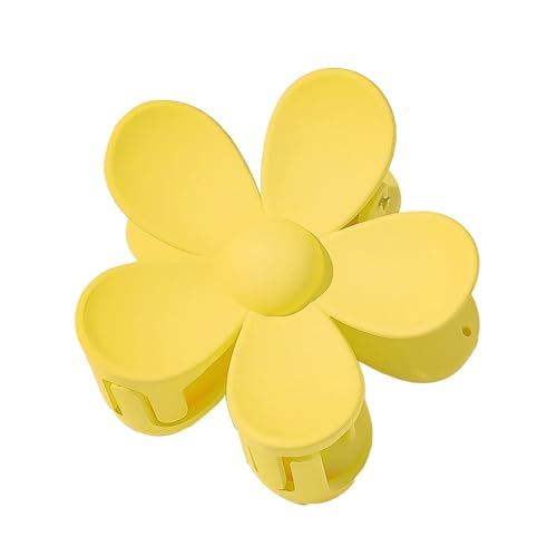 Pinzas para el cabello en forma de flor color amarillo miniatura 1