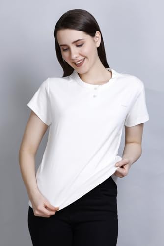 Image of CUPID Women Comfortable Cotton Round Neck Half Sleeve Casual T-Shirt, Sleep, Night, Yoga, Daily Gym n Lounge Wear Short Tee /Top for Girls