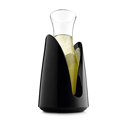 Vacu Vin 3645460 Rapid Carafe rafraîchissante + support plastique Verre Noir 29,5 x 15 x 15 cm