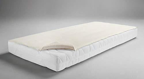 Dormisette Q59 Molton-Matratzenauflage, 90/190 cm, Baumwolle/Zwirn-Calmuc, Creme/Beige – Ansicht 6