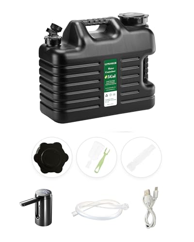 Portable 5 Gallon Water Jug with Automatic Touch Control Pump,Truly No Leakage Water Container with Spigot,Type-C Rechargeable Black Water Pump Gear for Outdoors Camping Hiking - Image 7