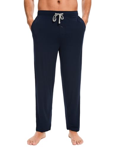GYS Bamboo Viscose Mens Pajama Pants Soft Comfy Drawstring Sleep Lounge Bottoms with Pockets4