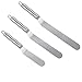 Kit de Espátula de Repostería Profesionales Espátulas de Glaseado de Acero Inoxidable Cuchillo de Pastel Cuchillo de Cocina para Decoración de Pasteles 3 Piezas