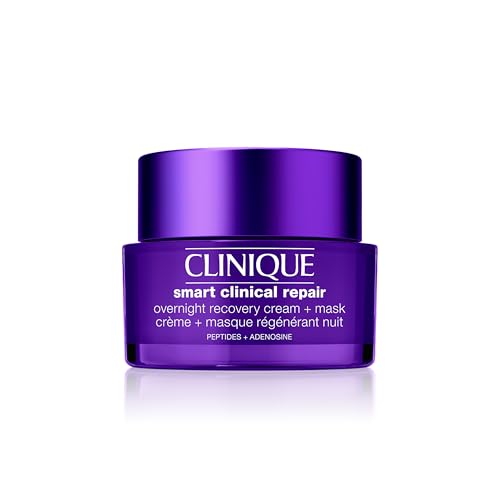 Clinique Smart Clinical Repair Overnight Recovery Cream + Mask With Adenosine, Peptides + 12% Hyaluronic Acid. Safe For Sensitive Skin.