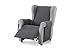 Textilhome - Housse Fauteuil Relax Circus, Protection rembourrée 1 Places. Housse Matelasse Réversible. Couleur Grey
