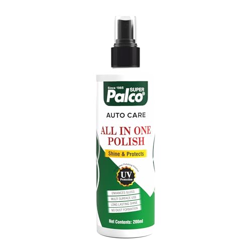 Image of PALCO All in One Polish 200ml | Car Interior & Bike Polish Spray | Dashboard, Leather, Plastic, Vinyl & Surface Cleaner | UV Protection