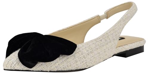 Ballerines Junnie crème et noir idéales pour le bureau et les sorties