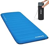 KingCamp Selbstaufblasbare Isomatte luftmatratze selbstaufblasend Outdoor Camping Matratze 7.5 cm Dicke gegen Feuchtigkeitsfes und kalten für Winter Camping Outdoor Familie 198 x 76 cm Blau