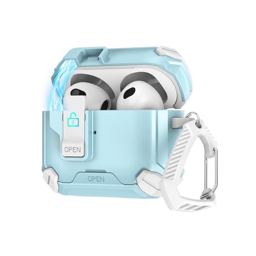 AirPods �P�[�X ���@�\ �X�^���h�t�� �����^�b�` �e���W TPU PC �\�t�g �n�C�u���b�h �Ռ��z�� ���C�����X�[�d�Ή� 1 2 3 4 Pro �Ή� �X�}�z�z���_�[ 360�x��] �M�t�g (�z���C�g+���C�g�u���[,For Airpods 3)