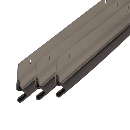 M-D Building Products 52048 Satin Nickel Aluminum and Premium Rubber Heavy-Duty Screw-on Top and Sides Door Seal Kit