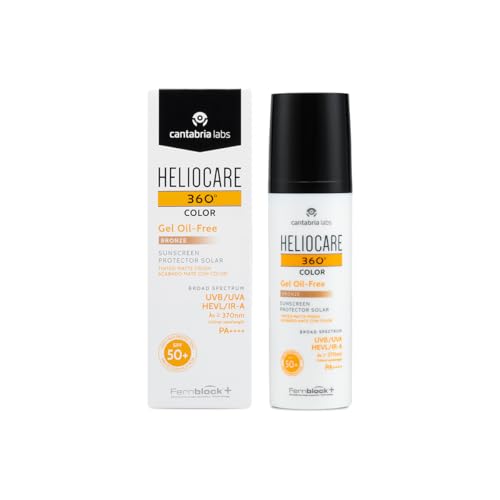 Cantabria Labs - Heliocare 360º Color Gel Oil-Free SPF 50+ - 50ml - Bronze - Fotomaquillaje Matificante - Piel Mixta/Grasa