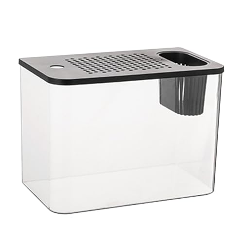 Aquarium-Starter-Set – Aquarium für Schildkröten transparent | Kleine Aquarien, kompaktes dekoratives Becken für die Zucht von Schildkröten und kleinen Fischen, kleine Aquarien