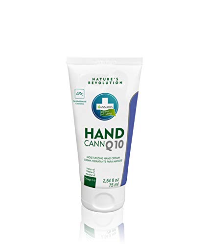 Annabis HANDCANN Q10 Organic Hand Cream with Hemp and Coenzyme Q10 – Rejuvenating Hand, Nail Bed, and Cuticle Cream for Sensitive Skin – Cracked Skin Prevention
