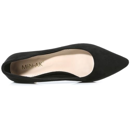 WUIWUIYU Womens Suede Pumps Low Heels Stacked Block Heeled Pumps Shoes Wedding Party Causal Flats Shoes3