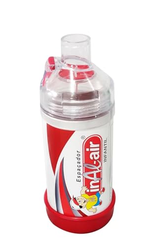 Espaçador Para Medicamentos Auxiliar No Tratamento De Doenças Respiratórias Inal-air Infantil Vermel