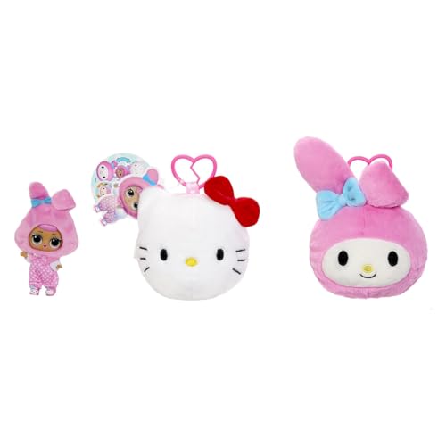 L.O.L. Surprise! Loves Hello Kitty Reversible Plush Surprise - Personajes de Sanrio de Peluche con L.O.L. Tot a Juego, 5 Sorpresas y Llavero para Llevar, para Mayores de 4 Años L.O.L. Surprise! Loves Hello Kitty Reversible Plush Surprise - Personajes de Sanrio de Peluche con L.O.L. Tot a Juego, 5 Sorpresas y Llavero para Llevar, para Mayores de 4 Años
