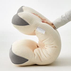 Knitted Cotton Neck-Support Sleeping Pillow, Feather Velvet Ergonomic Contour Cervical Pillow Neck Support Bed Pillow,Extra Soft Standard Size Pillow To Helps You Fall Asleep Quickly #TOP1