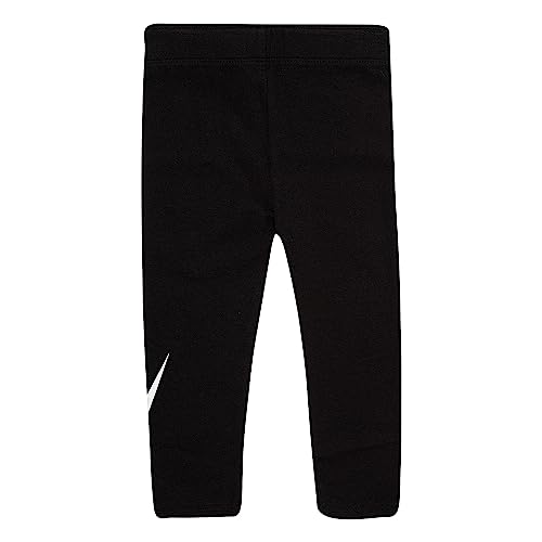 Nike Children's Apparel Girls' Toddler Sportswear Graphic Leggings, Black(26C723-023)/White, 3T #TOP1
