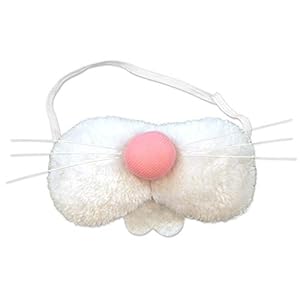 Beistle Plush Fabric Bunny Nose Easter Party Supplies, Halloween Costume Acessory, 5.75″, White/Pink
