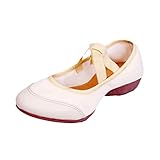 ballet flats with straps Las suelas de los zapatos de baile son antideslizantes, lo que facilita el baile alegre.