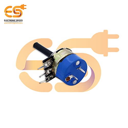 Image of Electronic Spices Combo of 10K 3 Pin Round Shaft Potentiometer with in Built on /off switch Volume Pot 10K with Knob (Pack of 4)